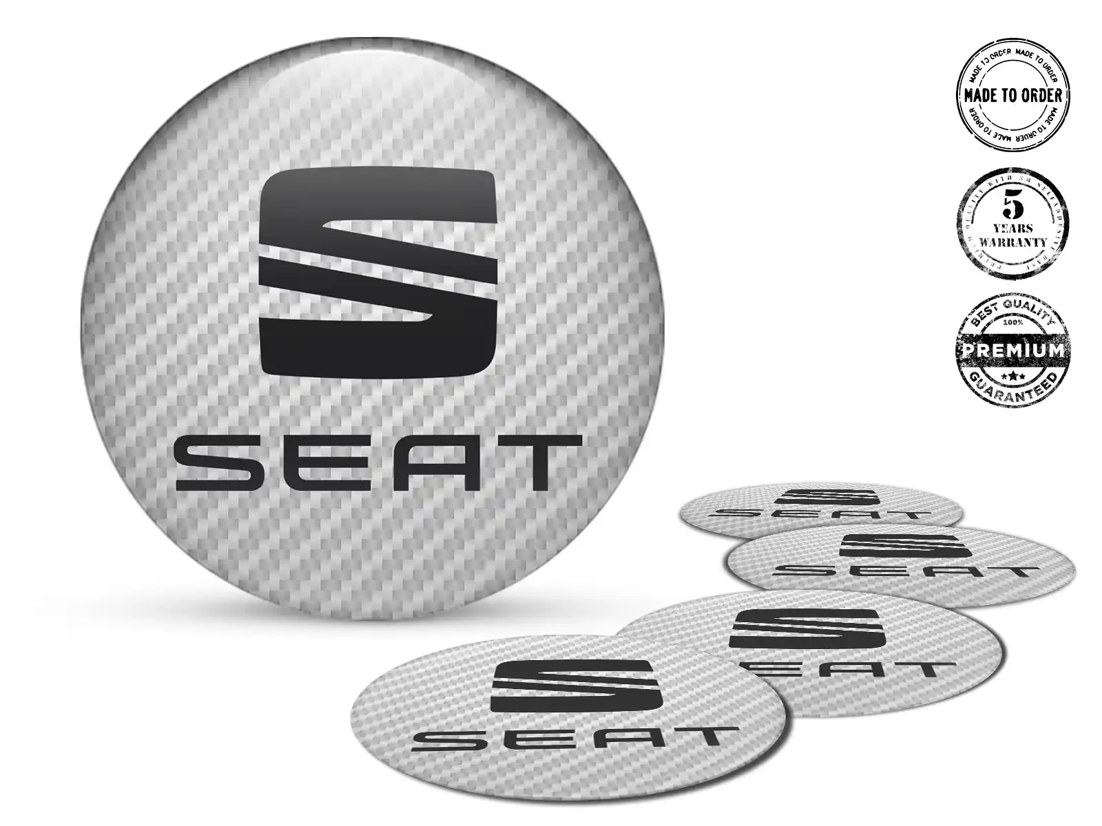 Seat Epoxy Dome Sticker Logo Harzfelgen-Aufkleber
